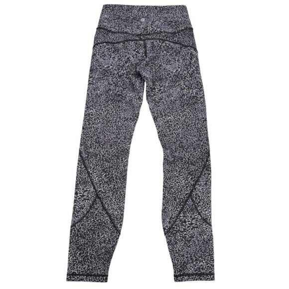 Lululemon In Movement Tight 25" In Diffuse Starlight Black Size 4 - Picture 6 of 9